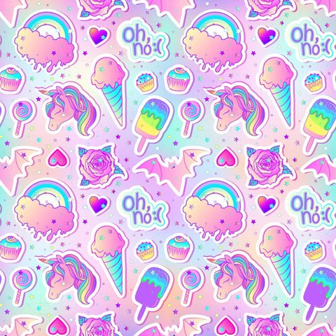 Papel de Parede Baby Stickers Rosa para Meninas - 3,00x0,5m