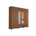 Ver imagem 1 de Guarda Roupa Casal 6 Portas e 3 Gavetas C- Espelho Clara Avelã