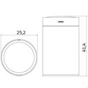 Ver imagem 3 de Lixeira Inteligente 11l Sensor Automático Inox Tramontina Sense Round Balde Removível Luxo