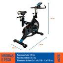 Ver imagem 4 de Bicicleta Spinning Pro com Freio Mecânico Suporta até 120kg Acte Sports E17 Azul
