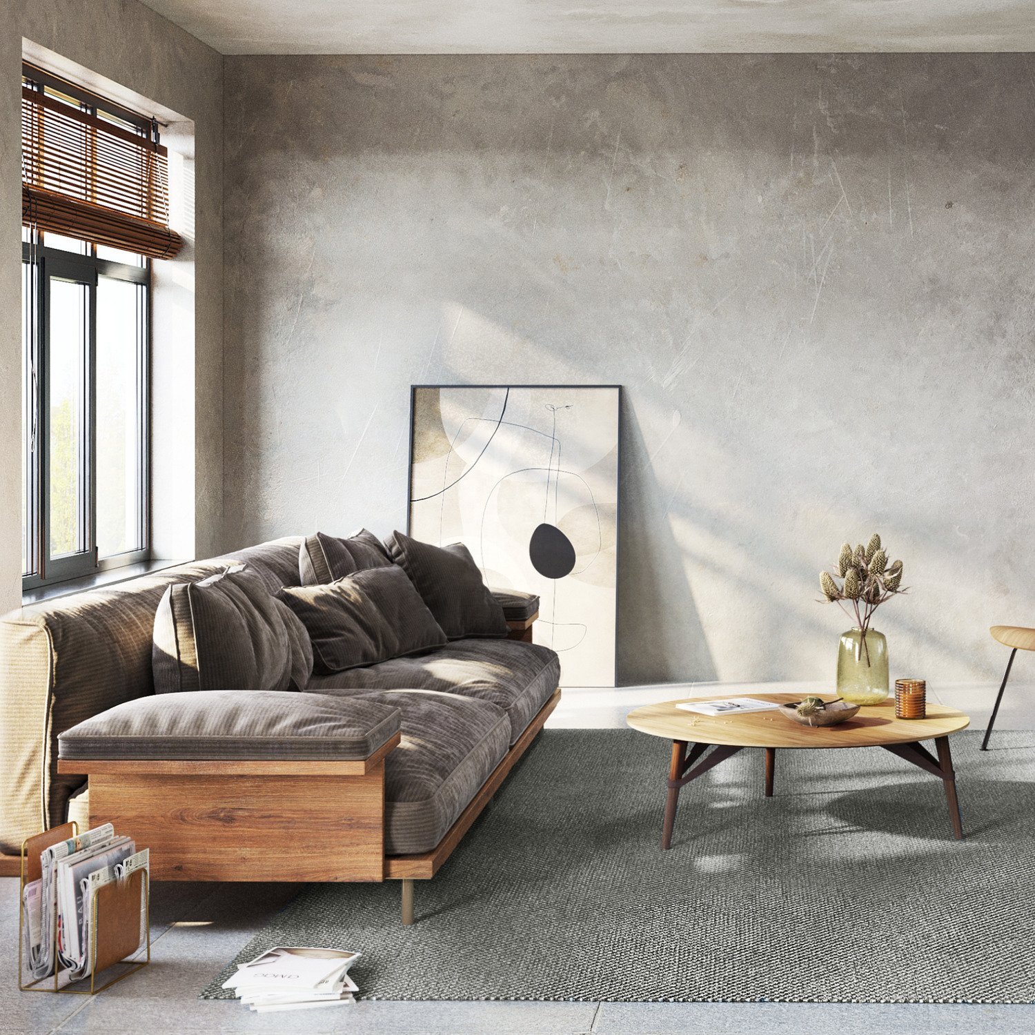 Tapete de Sisal Original Soft Circular Cinza 2,50 - 8