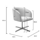 Ver imagem 3 de Poltrona Atenas Base Giratória de Alumínio Sala de Estar