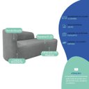 Ver imagem 4 de Kit Divã Recamier Orgânico França 160cm Lado Direito e 2 Poltronas Amore Bouclé