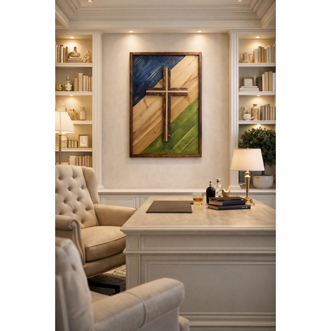 Quadro Cruz Rústica Brasil