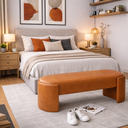 Ver imagem 1 de Recamier Puff Decorativo Fly 110cm Cama Casal Estofados:marrom Courino Sintético
