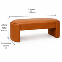 Ver imagem 4 de Recamier Puff Decorativo Fly 110cm Cama Casal Estofados:marrom Courino Sintético