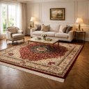 Ver imagem 2 de Tapete Persa Vermelho com Bege Ideal para Quarto e Sala 100x150