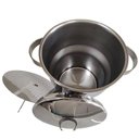 Ver imagem 2 de Panela Cuscuzeira de Indução Grande Aço Inox 3 Litros Aparelho Cuscuz Fogão Elétrico Indução