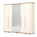Ver imagem 3 de Guarda Roupa Casal Premium Cantos Arredondados Ripado 6 Portas com Amortecimento 6 Gavetas com Usina