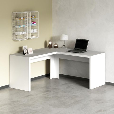 Escrivaninha/Mesa Escritório De Canto Cr25024 Branca