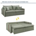 Ver imagem 3 de Sofá Cama Retrátil e Reclinável 3 Lugares Bouclé Verde Windson 200cm Yescasa