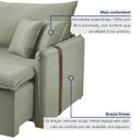 Ver imagem 7 de Sofá Cama Retrátil e Reclinável 3 Lugares Bouclé Verde Windson 200cm Yescasa