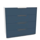 Ver imagem 2 de Cômoda para Quarto 4 Gavetas 90cm Madri Azul/Branco