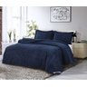 Edredom Casal Daju Athenas Cotelê Dupla Face 220x200 Cm Azul Marinho - 1