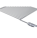 Ver imagem 4 de Grelha Uruguaia Barra Redonda Inox Reta Chapa Auxiliar 80x40