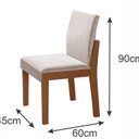 Ver imagem 4 de Conjunto Sala de Jantar Mesa Marialice Tampo Vidro/MDF com 4 Cadeiras Mônaco Espresso Móveis Marrom/Castanho Cinamomo/Creme/Off White