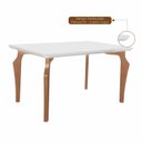 Ver imagem 5 de Conjunto Sala de Jantar Mesa Marialice Tampo Vidro/MDF com 4 Cadeiras Mônaco Espresso Móveis Marrom/Castanho Cinamomo/Creme/Off White