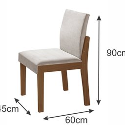 Conjunto Sala de Jantar Mesa Marialice Tampo Vidro/mdf com 4 Cadeiras Mônaco Espresso Móveis - 8