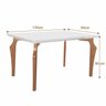 Conjunto Sala de Jantar Mesa Marialice Tampo Vidro/mdf com 4 Cadeiras Mônaco Espresso Móveis - 4