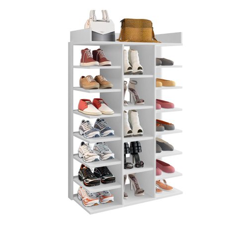 Sapateira Vertical 20 Pares 100% Mdf Ferrary Branco