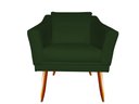 Ver imagem 2 de Poltrona Decorativa Agatha Suede Verde Pés Madeira Ms Decor