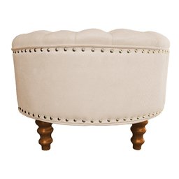 Puff Amora 1 Metro Suede SLK Decor Amara Bege - 3