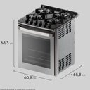 Ver mais imagens de Fogão Electrolux Fe4ec de Embutir Perfectcook360 Vaporbake 4 Queimadores Cinza 110v 33041fba185