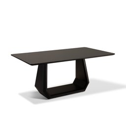 Mesa de Jantar  06 Lugares Dubai Com Vidro Preto - 1