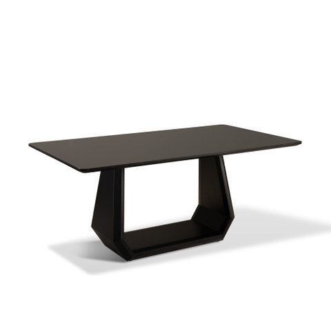 Mesa de Jantar  06 Lugares Dubai Com Vidro Preto