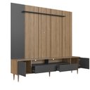 Ver imagem 5 de Rack com Painel para TV até 75 Polegadas LED 2 Portas e 2 Gavetas Multimóveis Crart-RCP001 - Mel/