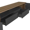 Ver imagem 6 de Rack com Painel para TV até 75 Polegadas LED 2 Portas e 2 Gavetas Multimóveis Crart-RCP001 - Mel/