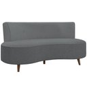 Ver imagem 2 de Sofá Chaise Living 2 Lugares 160cm para Sala Istambul K01 Bouclê Cinza - Lyam Decor