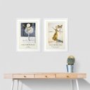 Ver imagem 2 de Kit 2 Quadros Obras Salvador Dalí - Mulheres 33x24cm - com Vidro:madeira Preta