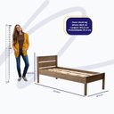 Ver imagem 4 de Cama de Solteiro 86,9cm x 87,5cm x 201,5cm Marrom/Diamond