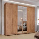 Ver imagem 1 de Guarda-Roupa Casal 267cm 6 Portas com Espelho e Pés 100% MDF Linhares Espresso Móveis Marrom/Cinamomo