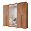 Ver imagem 2 de Guarda-Roupa Casal 267cm 6 Portas com Espelho e Pés 100% MDF Linhares Espresso Móveis Marrom/Cinamomo