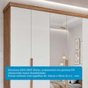 Ver imagem 6 de Guarda-Roupa Casal 267cm 6 Portas com Espelho e Pés 100% MDF Linhares Espresso Móveis Off White/Cinamomo