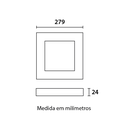 Ver imagem 2 de Painel Plafon de Led Sobrepor Quadrado Preto 24W