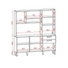 Armário de Cozinha Compacta Ferrara - Mdf/mdp 6 Portas 2 Gavetas Espaço para Forno/micro - Kits para - 5