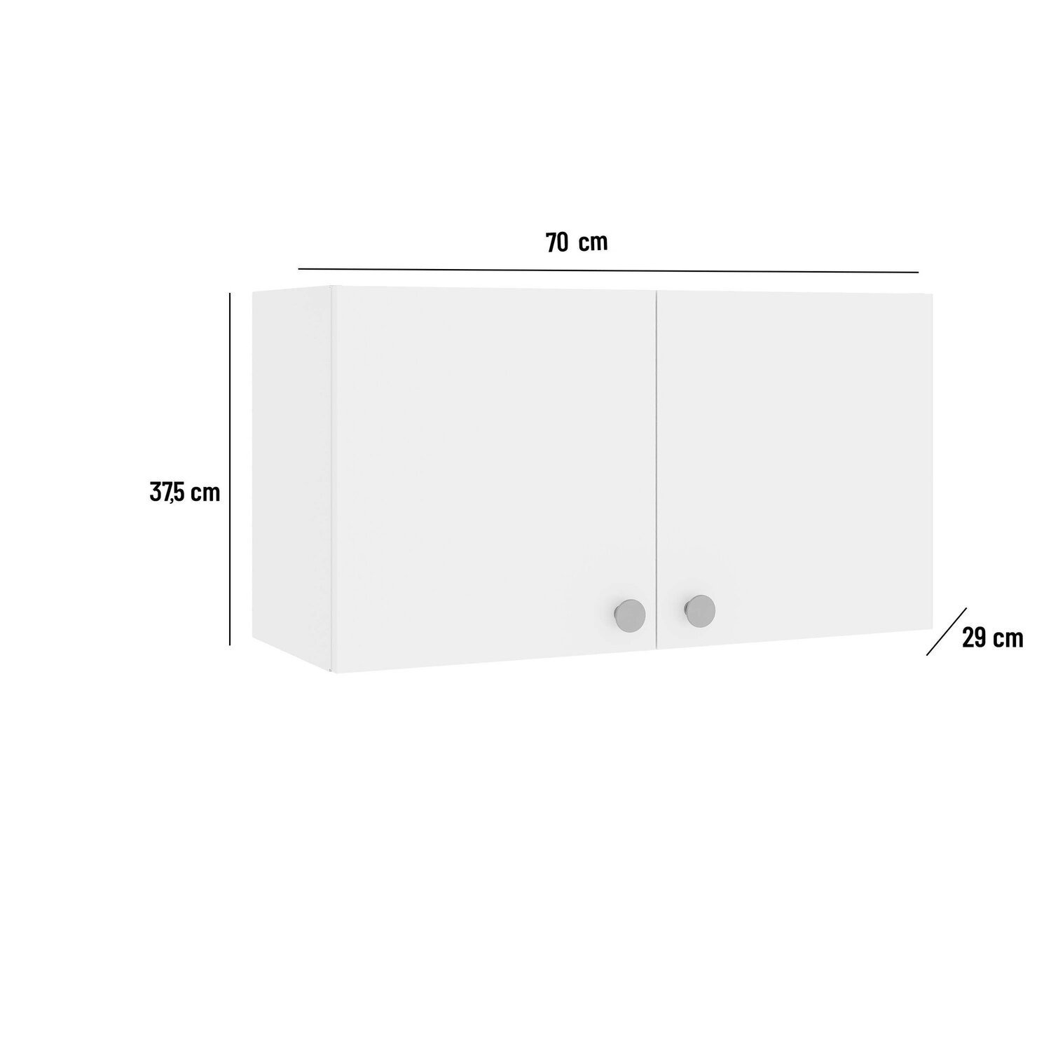 Armário Multiuso para Lavanderia Duo 70cm 2 Portas - 3