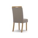 Ver imagem 7 de Sala de Jantar Mesa 160 com Canto Arredondado com Vidro 6 Cadeiras Carla Espresso Móveis Off White/Nature/Marrom Amêndoa