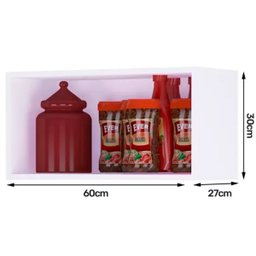 Armário Aéreo Geladeira Andréia 1 Porta 60cm Branco Ajl Móveis - 4