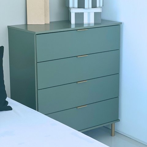 Cômoda 4 Gavetas MDP/MDF Dm-242 Verde/Oliva
