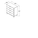 Ver imagem 3 de Cômoda 4 Gavetas Mdp/mdf Dm-242