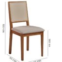 Ver imagem 4 de Conjunto Grécia Mesa Badem 136cm Cadeira Sila Marrom/Imbuia