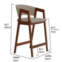 Ver imagem 4 de Banqueta Alta Avila Pinhão Madeira Maciça