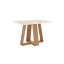 Ver imagem 3 de Sala de Jantar Hebe Mesa 120 cm Canto Reto 4 Cadeiras Espresso Móveis Off White/Nature/Linho