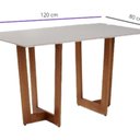 Ver imagem 3 de Conjunto Grécia Mesa Badem 136cm com 4 Cadeira Sila Marrom/Mel