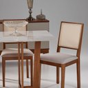 Ver imagem 5 de Conjunto Grécia Mesa Badem 136cm com 4 Cadeira Sila Marrom/Mel
