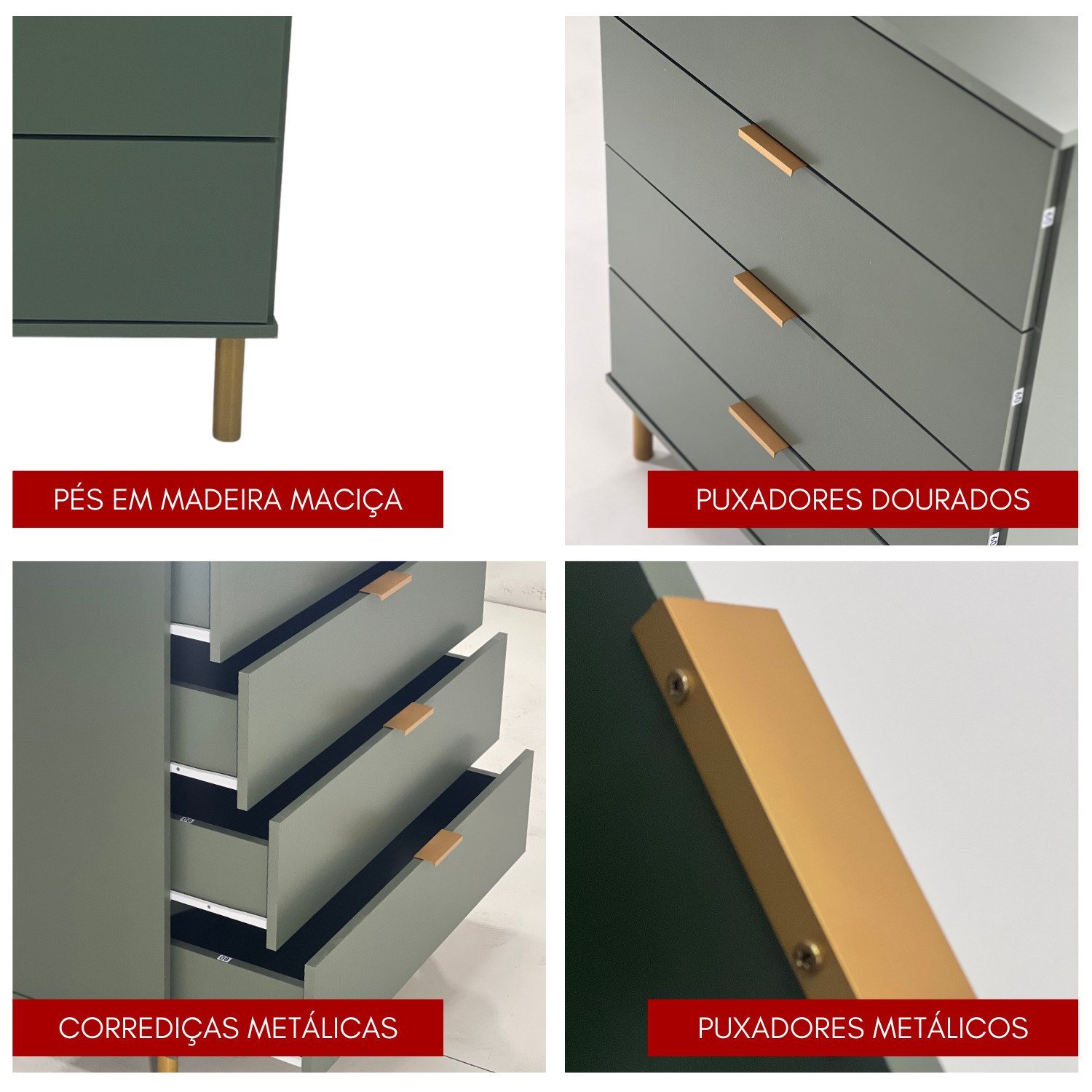 Cômoda 6 Gavetas Mdp/mdf Dm-243 - 5